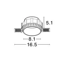 Spot mobil Nova Luce Brad, 1xGU10, D81 mm, negru, incastrat, trimless