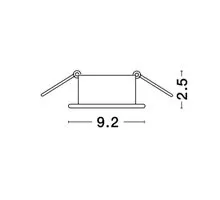 Spot fix Nova Luce Enzo, 1xGU10, D92 mm, negru, incastrat
