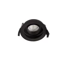 Spot mobil Nova Luce Cedi, 1xGU10, D100 mm, negru, incastrat