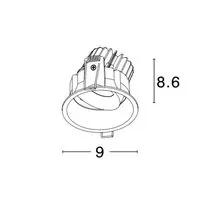 Rama spot mobil Nova Luce Lazio, alb, incastrat, 8044909, IP54