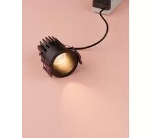 Spot fix LED Nova Luce Bree, 7W, 3000K, D56 cm, negru, incastrat