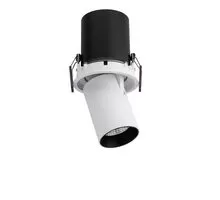 Spot mobil LED Nova Luce Pin, 12W, alb-negru, incastrat, IP32