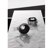Rama spot fix LED Nova Luce Oblivion, rotund, negru