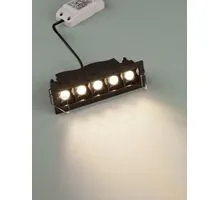 Spot fix LED Nova Luce Swan, 10W, 3000K, L150 mm, negru, incastrat, IP32