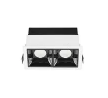 Spot fix LED Nova Luce Sorel, 14W, 3000K, L115, alb-negru, incastrat