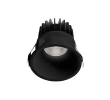 Spot fix LED Nova Luce Selene, 10W, 3000K, D82, negru, incastrat, IP54