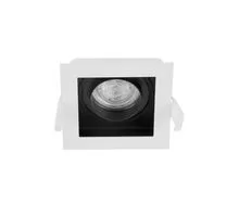 Spot mobil Nova Luce Cedi, 1xGU10, alb-negru nisipiu, incastrat,