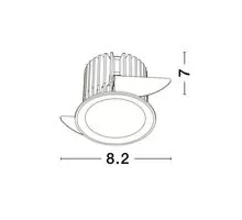 Spot fix LED Nova Luce Gema, 10W, negru, incastrat, 62007, IP20