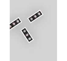 Spot fix LED Nova Luce Sorel, 21W, 3000K, L155 mm, alb-negru, incastrat