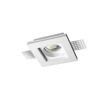 Spot fix Nova Luce Tobia, 1xGU10, 10x10 cm, alb, incastrat, trimless