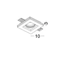 Spot fix Nova Luce Tobia, 1xGU10, incastrat, alb, 41844401