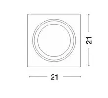 Spot fix Nova Luce Vitale, 1xAR111, 21x21 cm, alb, incastrat, trimless