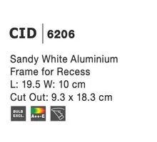 Rama spot fix Nova Luce Cid, alb nisipiu, 6206
