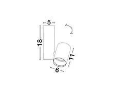 Aplica Nova Luce Bernardo, 1xGU10, negru nisipiu, IP20