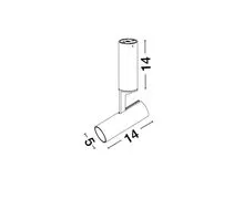 Aplica LED aplicat Nova Luce Bernardo, 13W, negru nisipiu, IP20