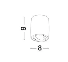 Spot mobil aplicat Nova Luce Gozzano, 1xGU10, D80 mm, H90 mm, alb, IP20