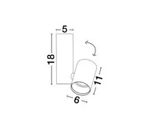 Aplica Nova Luce Bernardo, 1xGU10, alb nisipiu, IP20