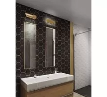 Aplica LED AZzardo Dalen, 12W, 3000K, auriu, IP44