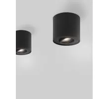 Spot mobil aplicat Nova Luce Gozzano, 1xGU10, negru nisipiu, 9174512, IP20