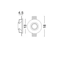Spot fix Nova Luce Inset, 1xGU10, D130 mm, alb, incastrat, trimless