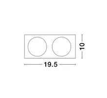 Rama spot fix aplicata Nova Luce Cid, alb nisipiu, 6204