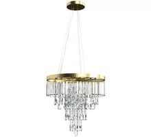 Candelabru cristal AZzardo Kalabria XL, 12xG9, Hmax 150 cm, D80 cm, auriu - rose gold