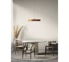 Pendul LED AZzardo Marcello, 60W, 3000-6000K, D60 cm, auriu, dimabil, telecomanda