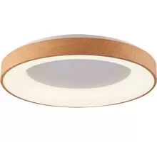 Plafoniera LED AZzardo Santana, 80W, lemn natur, dimabil, telecomanda