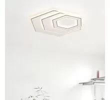 Plafoniera LED Kelektron Prometeo, 90W, alb, contur negru, dimabil, telecomanda