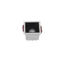 Spot fix LED Maytoni Alfa LED, 10W, 3000K, TRIAC, incastrat, filtru anti-glare, alb-negru