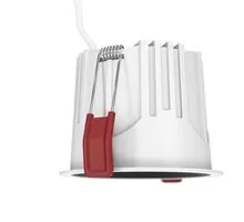 Spot fix LED Maytoni Alfa LED, 15W, 4000K, TRIAC, incastrat, filtru anti-glare, rotund, alb-negru