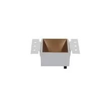 Spot fix Maytoni Share, 1xGU10, incastrat, anti-glare, patrat, auriu mat