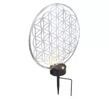 Lampa decorativa Globo Lighting Solar, tarus, 0.12W, disc, argintiu-negru, IP44