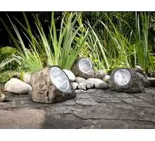 Spot fix LED Globo Lighting Solar, 0.24W, gri, set 3 bucati, IP44