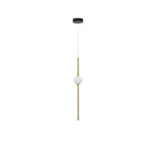 Pendul LED Nova Luce Acrobat, 13.6W, alb opal-auriu-negru, dimabil
