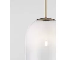 Pendul Nova Luce Chrysi, 1xG9, mediu, alama antica-alb