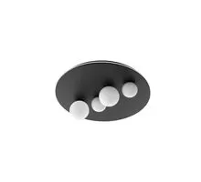 Plafoniera LED Nova Luce Velna, 63W, alb opal-negru, dimabil