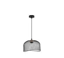 Pendul Nova Luce Lyron, 1xE27, negru-lemn natur
