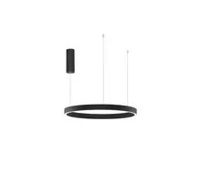 Pendul LED Nova Luce Elowen, 60W, 3000K, negru nisipiu, dimabil