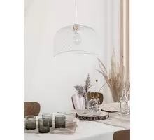 Pendul Nova Luce Lyron, 1xE27, alb-lemn natur