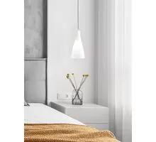 Pendul Nova Luce Livtar, 1xE27, alb satinat