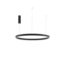 Pendul LED Nova Luce Elowen, 106W, 3000K, negru nisipiu, dimabil