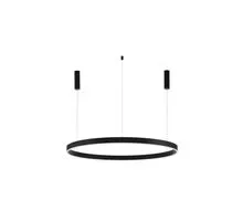 Pendul LED Nova Luce Elgema, 70W, negru nisipiu, dimabil, telecomanda