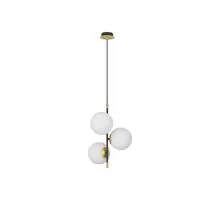 Pendul Nova Luce Gitchi, 3xG9, alb-auriu-negru