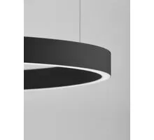 Pendul LED Nova Luce Elowen, 77W, 3000K, negru nisipiu, dimabil