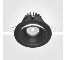 Spot fix LED Maytoni Yin, 12W, 4000K, TRIAC, incastrat, negru