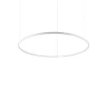 Pendul LED Ideal Lux Oracle Slim Round, 43W, alb, dimabil