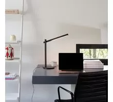 Lampa de birou LED Ideal Lux Pivot, 7.5W, negru, dimabil, touch