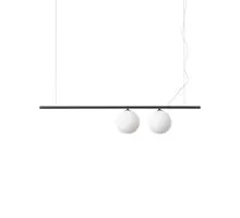 Pendul Ideal Lux Perline, 2xG9, alb-negru