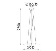 Kit suspendare ACB Lisboa, D40 cm, H250 cm, negru, On-Off / Triac